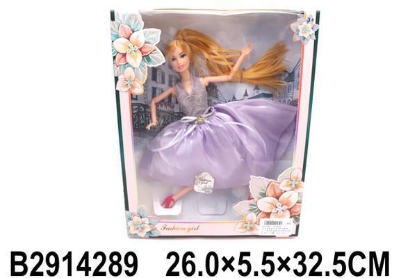 2914289/Кукла, ручки и ножки на шарнирах, в/к 26*5,5*32,5 см/12