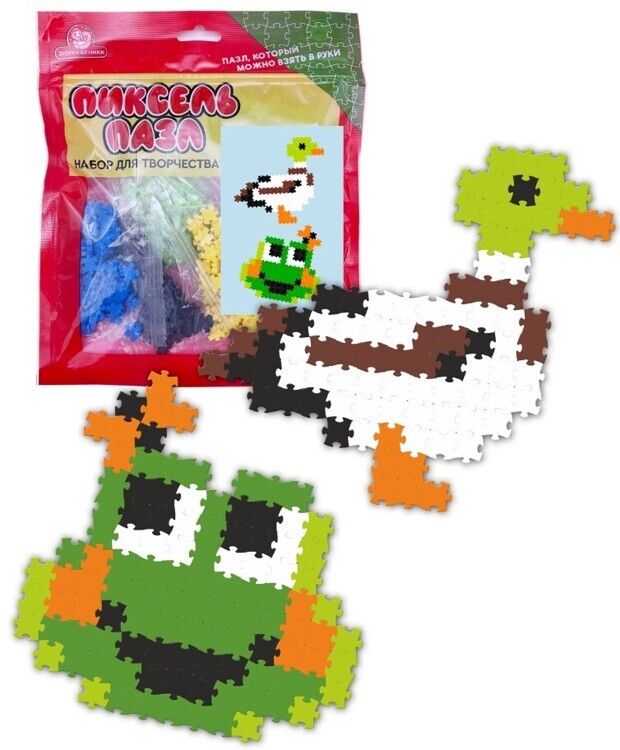 1522/Игра Пиксель пазл тип 22  "Лягушка и Утка" арт.1522/89 №1(1)