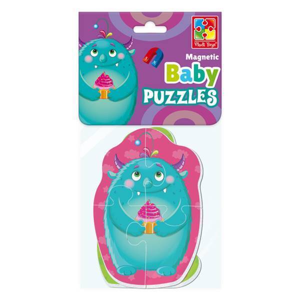 3208-22/VT/Мягкие магнитные Baby puzzle "Монстрики" 2 картинки, 7 эл/31 №1(1)