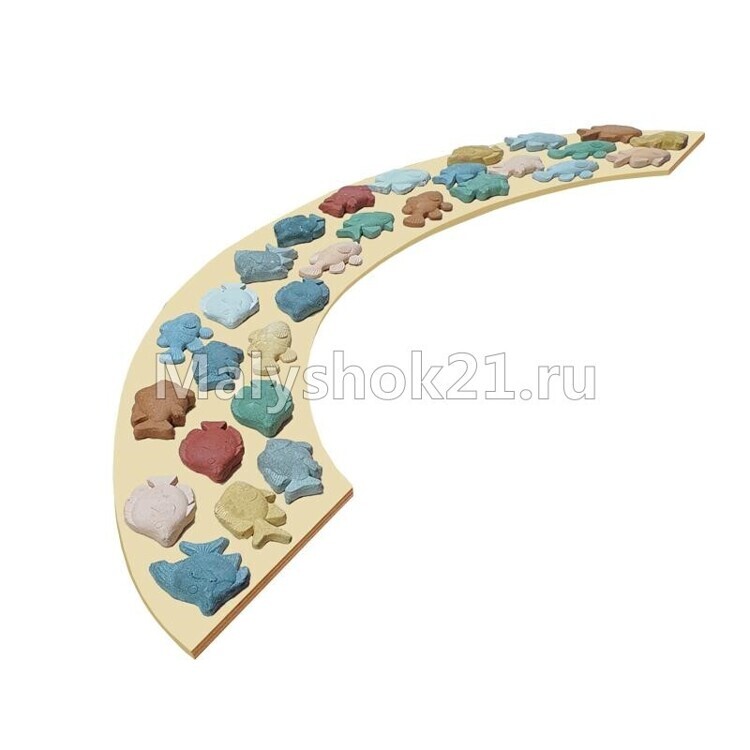 Доска ребристая 36 Рыбки. фанера 6мм.Рыбки МДФ.1000*300мм, 2кг, 0,012м/куб