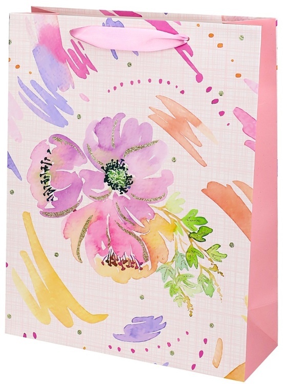 ППК-3698/Dream cards Пакет подар. с мат.лам.и глит.26*32*10см(L), Нежная любовь, 210г/58 №1(1)