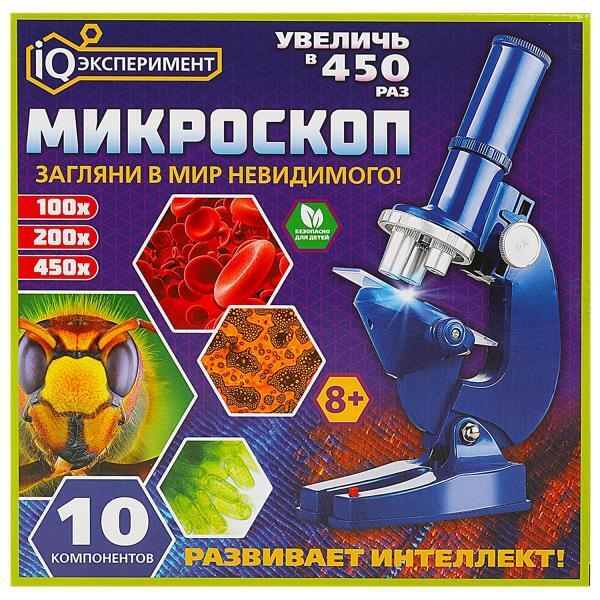 359651/Микроскоп 10 компонентов, кор.19*23,7*8,5см Iqэксперимент/A384516B-R/1 №2(2)